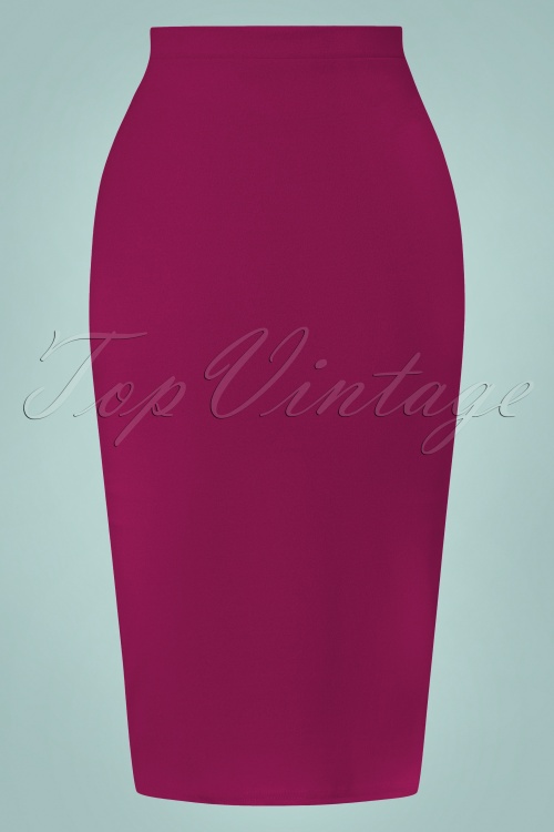 Vintage Chic for Topvintage - 50s Bella Midi Skirt in Amaranth 2