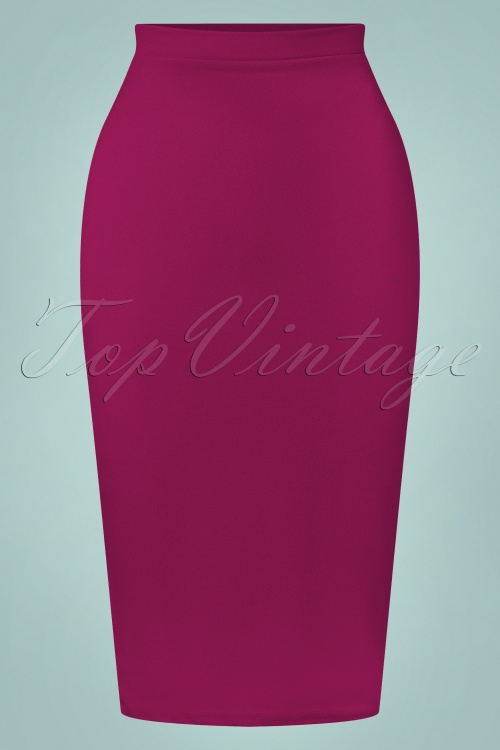 Vintage Chic for Topvintage - 50s Bella Midi Skirt in Amaranth