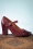 La Veintinueve - 60s Penelope Mary Jane Pumps in Duotone Red