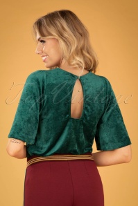 King Louie - 60s Lizzy Pepper Top in Pine Green
