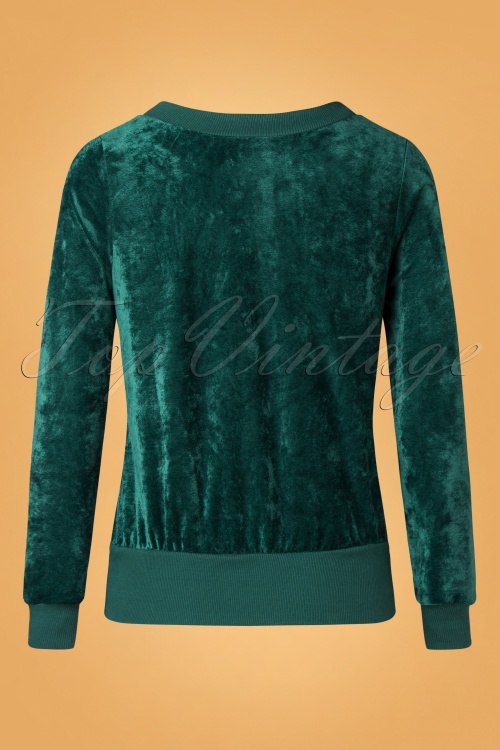 King Louie - 60s Ronnie Pepper Top in Pine Green 4