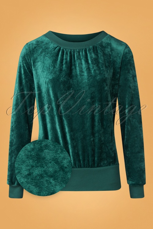 King Louie - 60s Ronnie Pepper Top in Pine Green