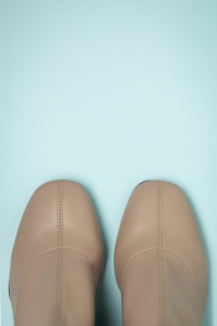 Tamaris - 60s Twiggy Matte Ankle Booties in Taupe 2