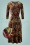 Lee St Pepper Dress Années 70 en Rouge Prune