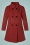 Elaya Coat Années 60 en Rouge Brique