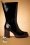 60s Tammy Patent Platform Boots in Black
