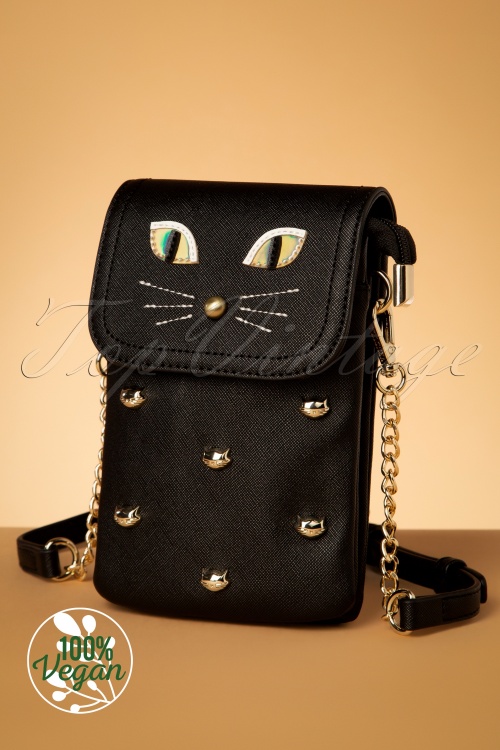 Vendula - Lucky Paws Phone Pouch en Noir