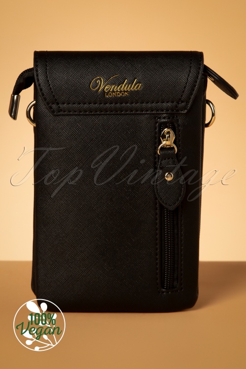 Vendula - Lucky Paws Phone Pouch in Black 4