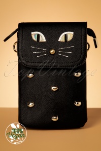 Vendula - Lucky Paws Phone Pouch in Black 3