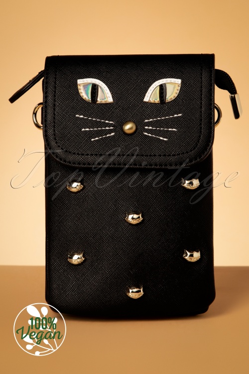 Vendula - Lucky Paws Phone Pouch in Black 3