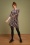60s Zoe Midwood Dress in Pecan Brown