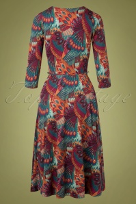 King Louie - 70s Lee Sashay Dress in Truffle Red 5