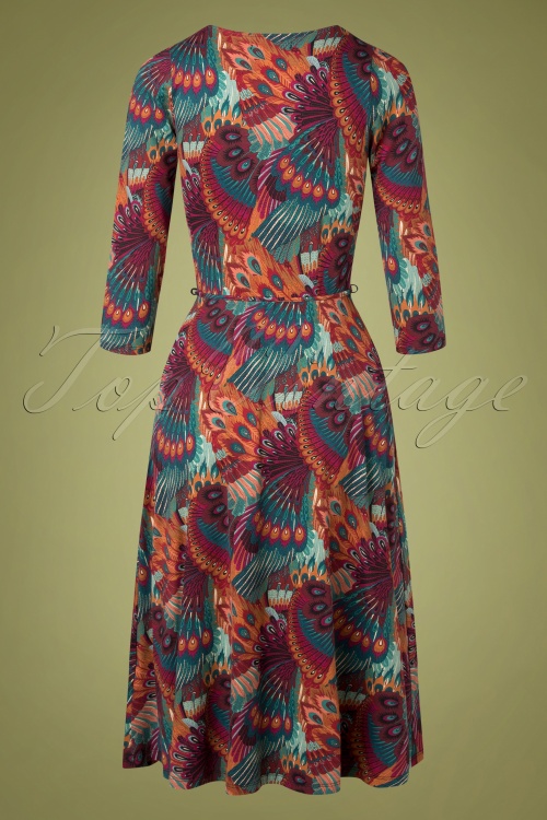 King Louie - 70s Lee Sashay Dress in Truffle Red 5