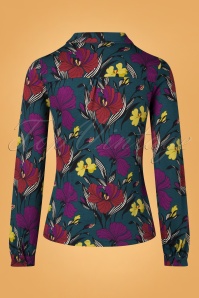 King Louie - 70s Minelli Blouse in Pond Blue 4
