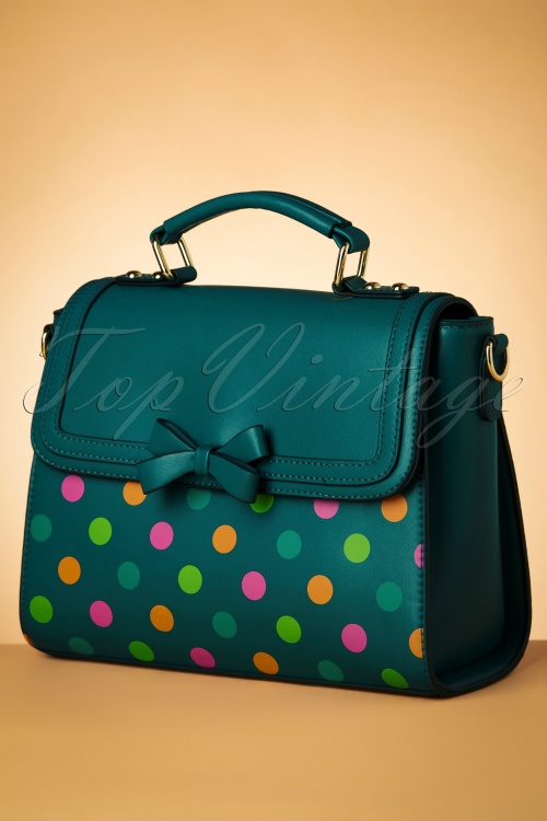 Banned Retro - 50s Retro Influencer Handbag in Teal