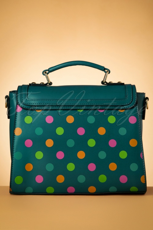 Banned Retro - 50s Retro Influencer Handbag in Teal 2