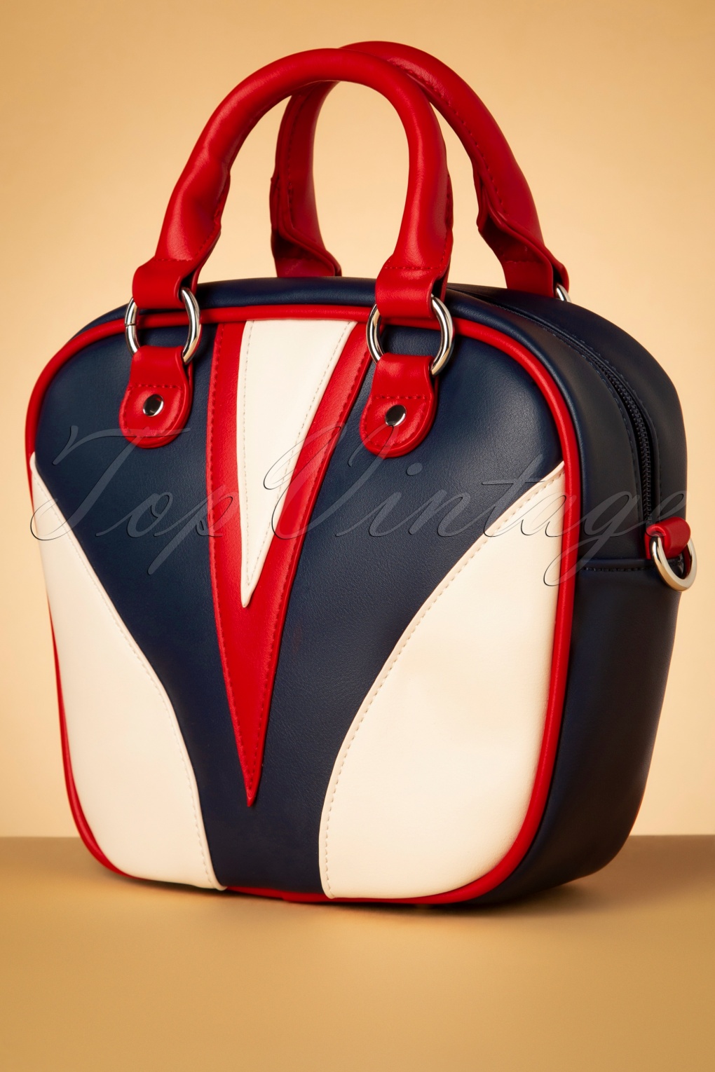 50s Superstar Mini Bowling Bag in Navy