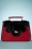 Banned Retro - 50s Scalloped Handbag in Burgundy and Black 2