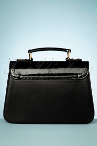Banned Retro - 50s Scalloped Handbag in Black 3