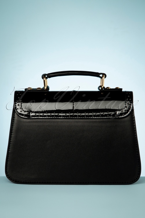 Banned Retro - 50s Scalloped Handbag in Black 3