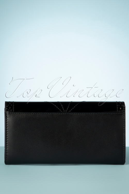 Banned Retro - 50s Scalloped Wallet in Black 3