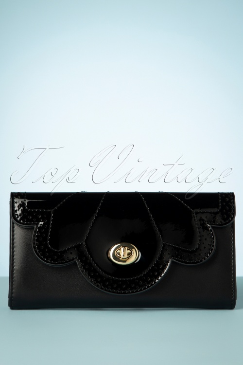 Banned Retro - 50s Scalloped Wallet in Black