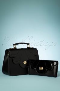 Banned Retro - 50s Scalloped Wallet in Black 4