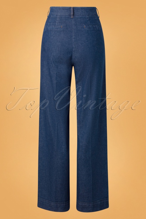 King Louie - Lisa Chambray Hose in Jeansblau 2