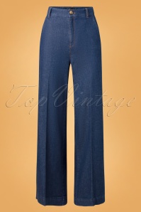 King Louie - Lisa Chambray Hose in Jeansblau