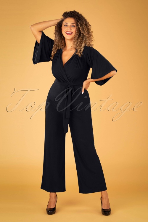 Vintage Chic for Topvintage - 50s Paloma Jumpsuit in Black 2