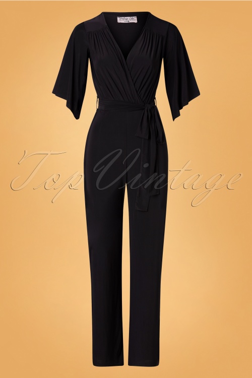 Vintage Chic for Topvintage - Paloma jumpsuit in zwart