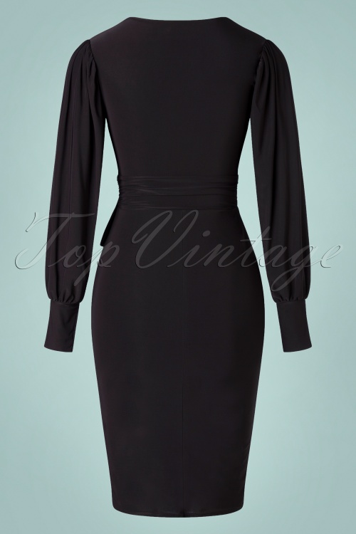 Vintage Chic for Topvintage - 50s Paola Pencil Dress in Black 3