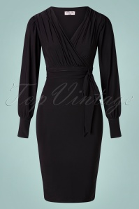 Vintage Chic for Topvintage - 50s Paola Pencil Dress in Black 2
