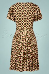 Vintage Chic for Topvintage - Romana Geo Swing Dress Années 70 en Multi 2