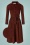 Conny Cord Dress Années 70 en Brique Cuite