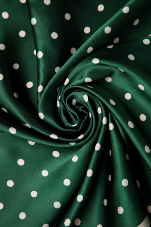 Banned Retro - 50s Anna Silky Scarf in Green 3