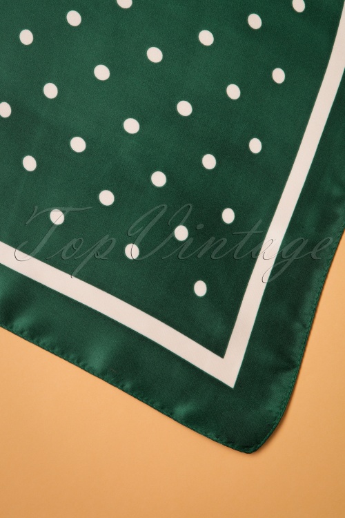 Banned Retro - 50s Anna Silky Scarf in Green 2