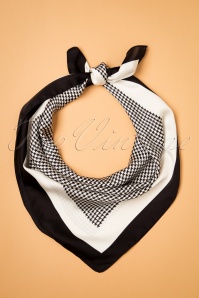 Banned Retro - Calliope Silky sjaal in zwart en wit
