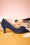 Lola Ramona ♥ Topvintage - Kitten Kato Suede Pumps Années 20 en Bleu Patriote 5