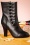 Lola Ramona ♥ Topvintage - June Josephine Leather Booties Années 20 en Noir