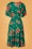 Vintage Chic 43920 Swing Dress Roses Green Red 220808 008W