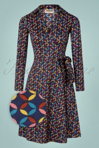 Circus - 60s Eclipse Dress in Blue Depths