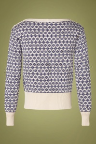 Circus - 50s Selly Sweater in Cream and Blue Depths 3