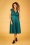 Caryl Polkadot Swing Dress Années 50 en Bleu Sarcelle