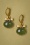 60s Goldplated Sassy Earrings in Moss