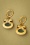 Urban Hippies 44365 Sassy Gold Green Emerald Earrings Glossy Moss 072722 605