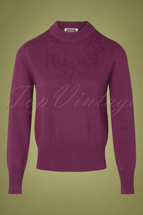 Circus - 70s Sianna Sweater in Magenta Purple