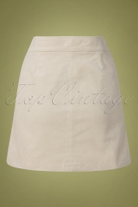 Surkana - 60s Elina Corduroy Skirt in Ecru 2