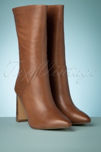 Tamaris - Jocelyn Leather Boots Années 70 en Cognac 3