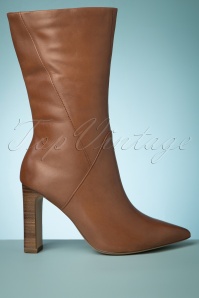 Tamaris - 70s Jocelyn Leather Boots in Cognac 4
